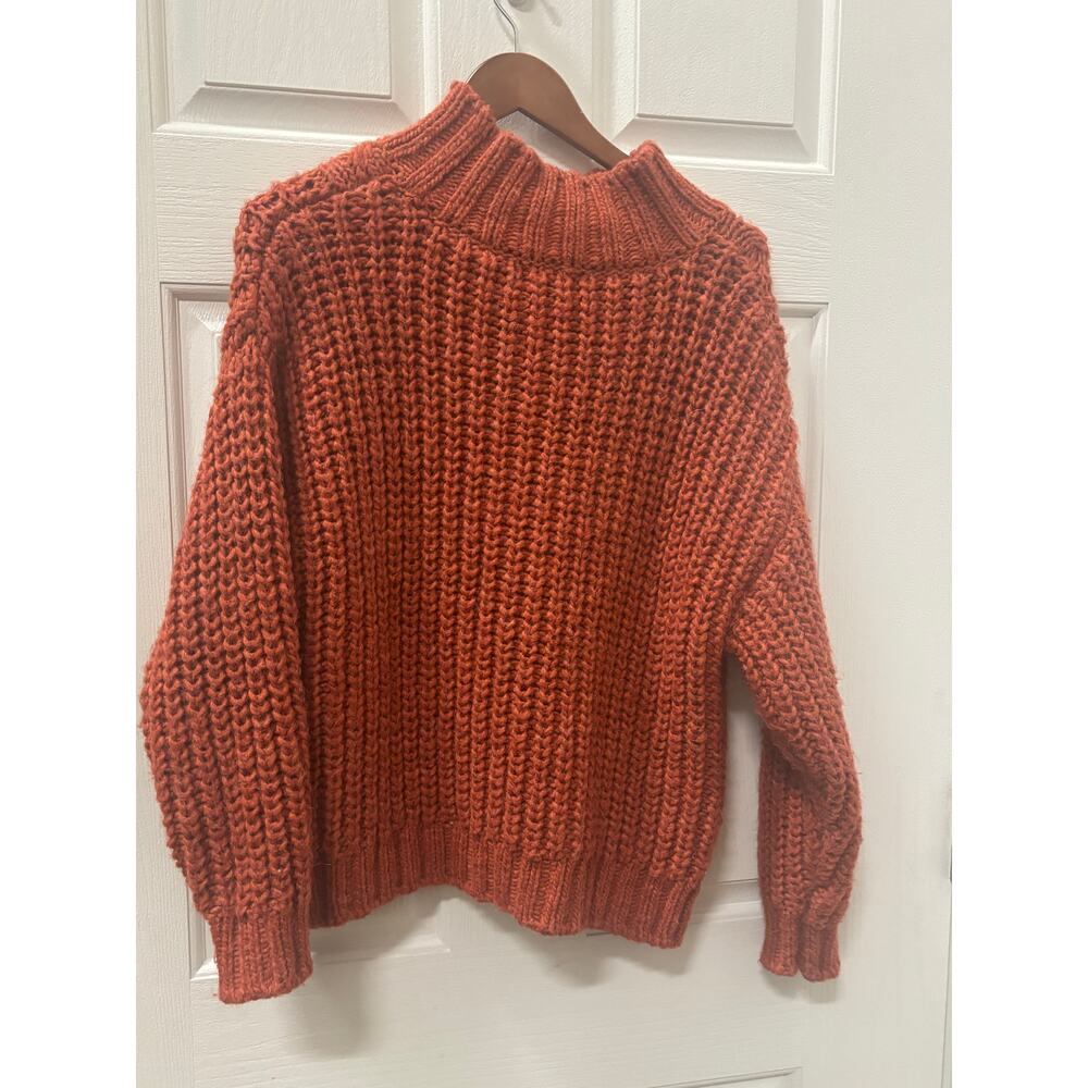 Universal Thread Rust Cable Knit Chunky Sweater M… - image 2